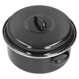 Oval Roaster Enamel Oval Roaster Excellent Heating for Barbucue and Sweet Potato Black for Family