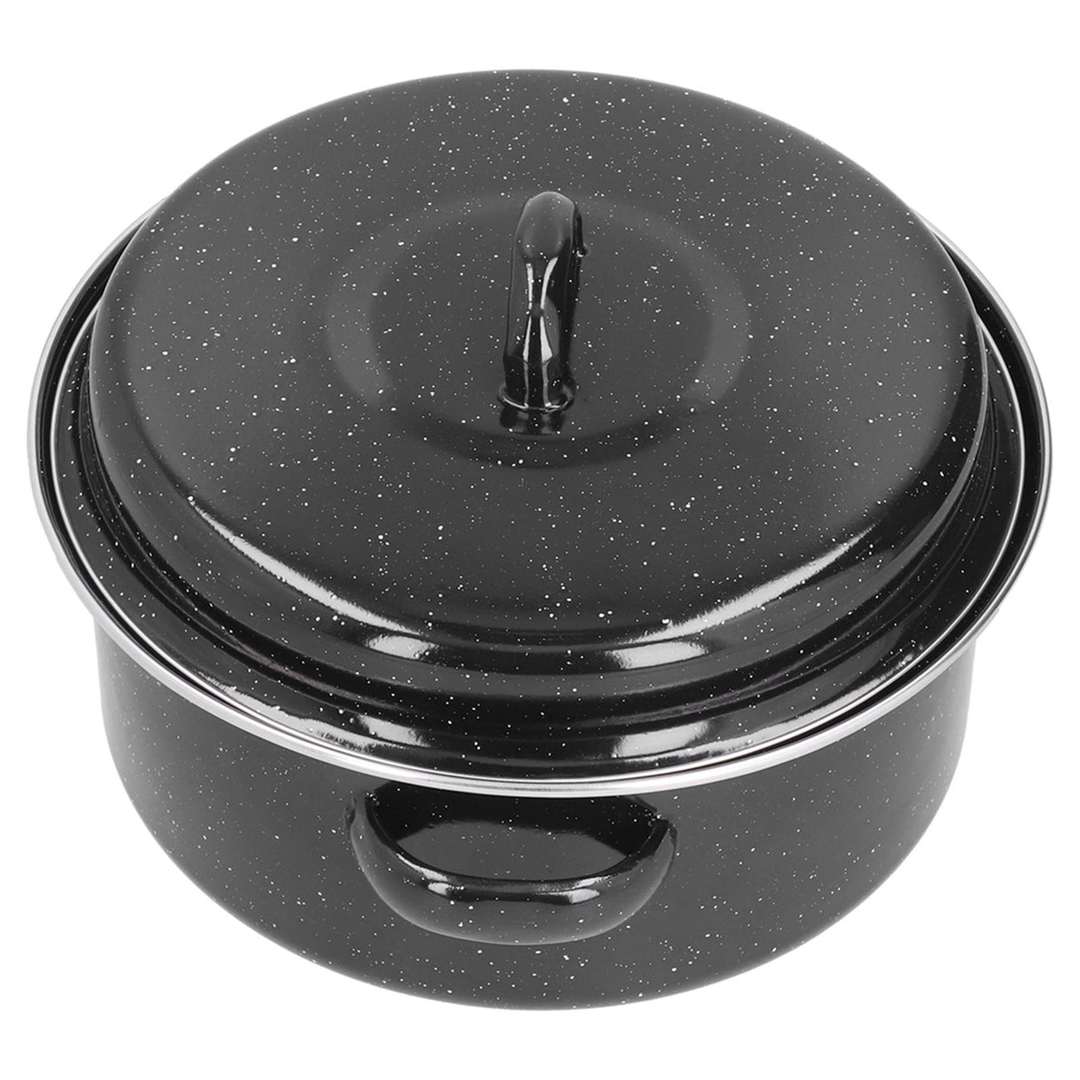 Oval Roaster Enamel Oval Roaster Excellent Heating for Barbucue and Sweet Potato Black for Family