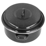 Oval Roaster Enamel Oval Roaster Excellent Heating for Barbucue and Sweet Potato Black for Family