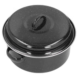 Oval Roaster Enamel Oval Roaster Excellent Heating for Barbucue and Sweet Potato Black for Family
