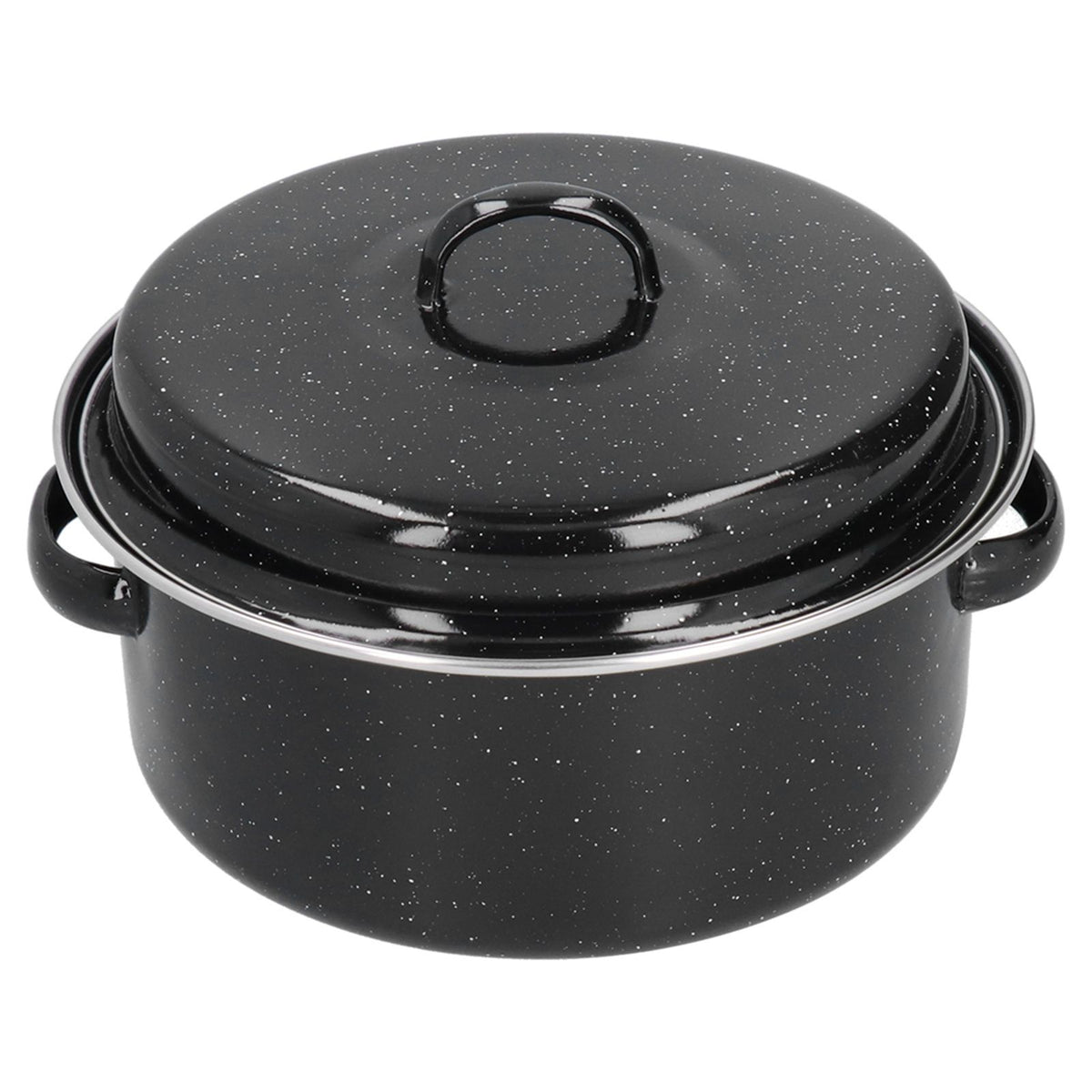 Oval Roaster Enamel Oval Roaster Excellent Heating for Barbucue and Sweet Potato Black for Family