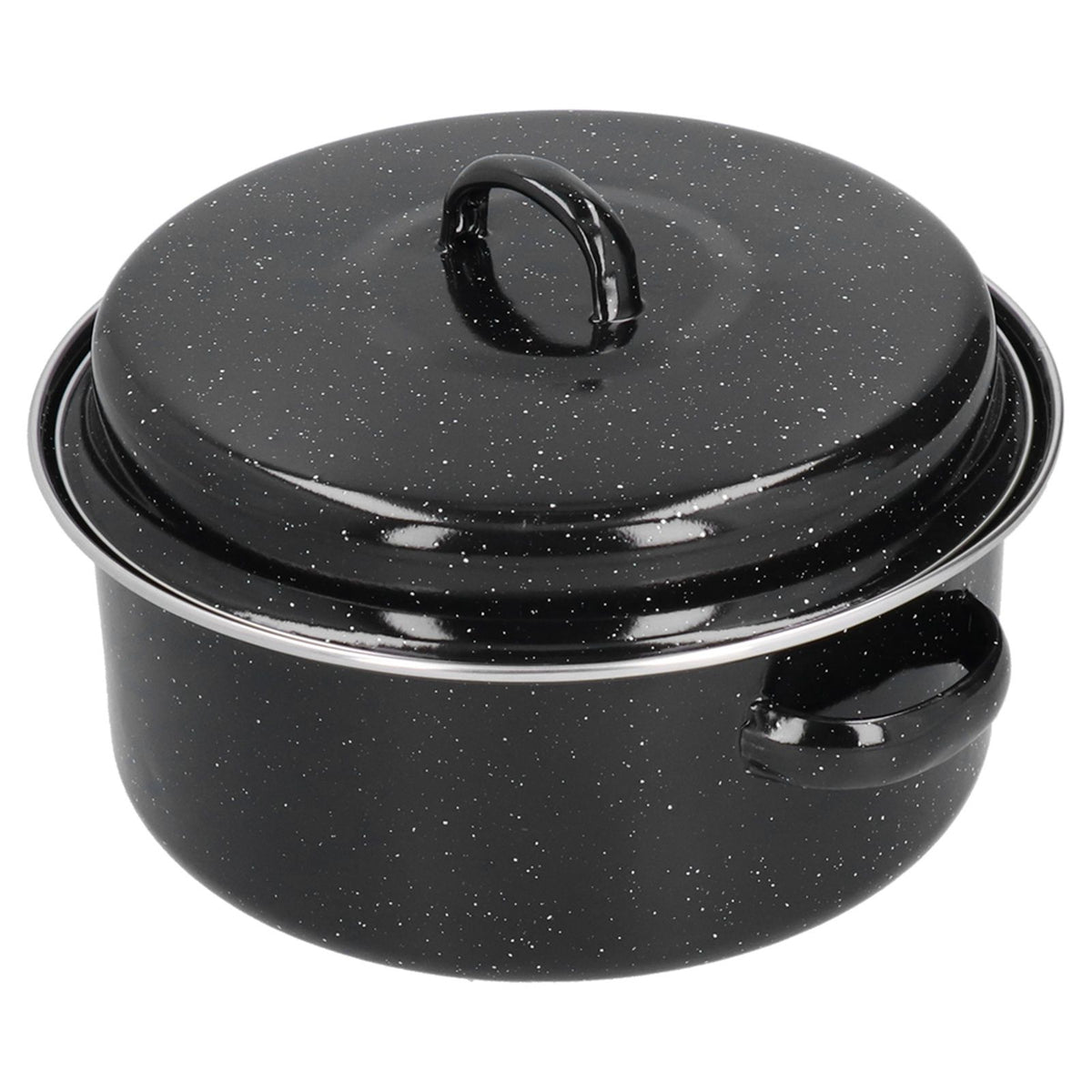 Oval Roaster Enamel Oval Roaster Excellent Heating for Barbucue and Sweet Potato Black for Family