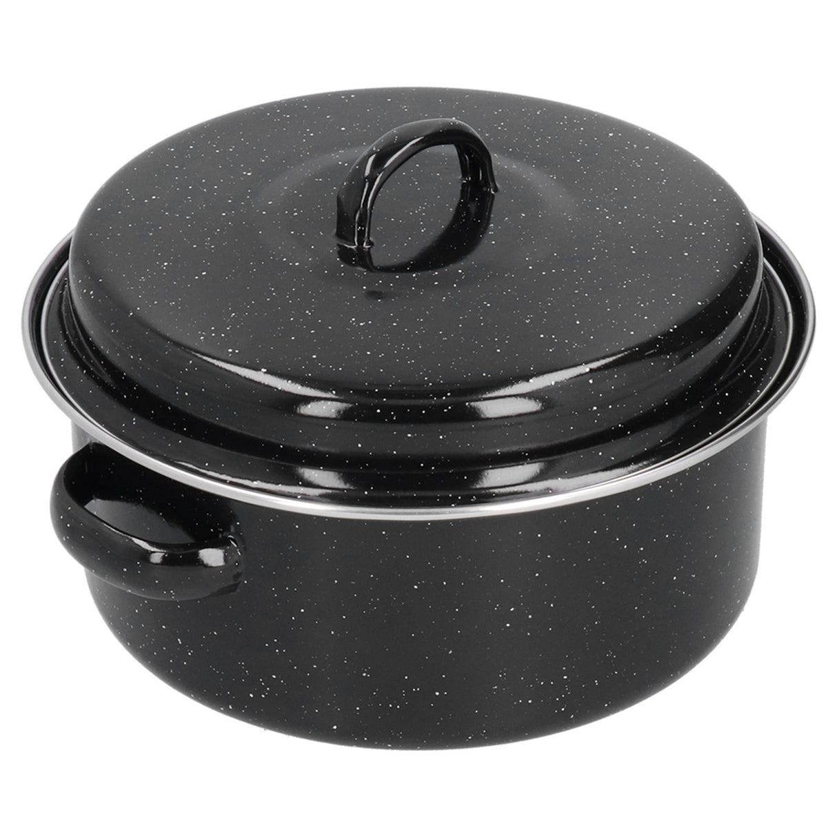 Oval Roaster Enamel Oval Roaster Excellent Heating for Barbucue and Sweet Potato Black for Family