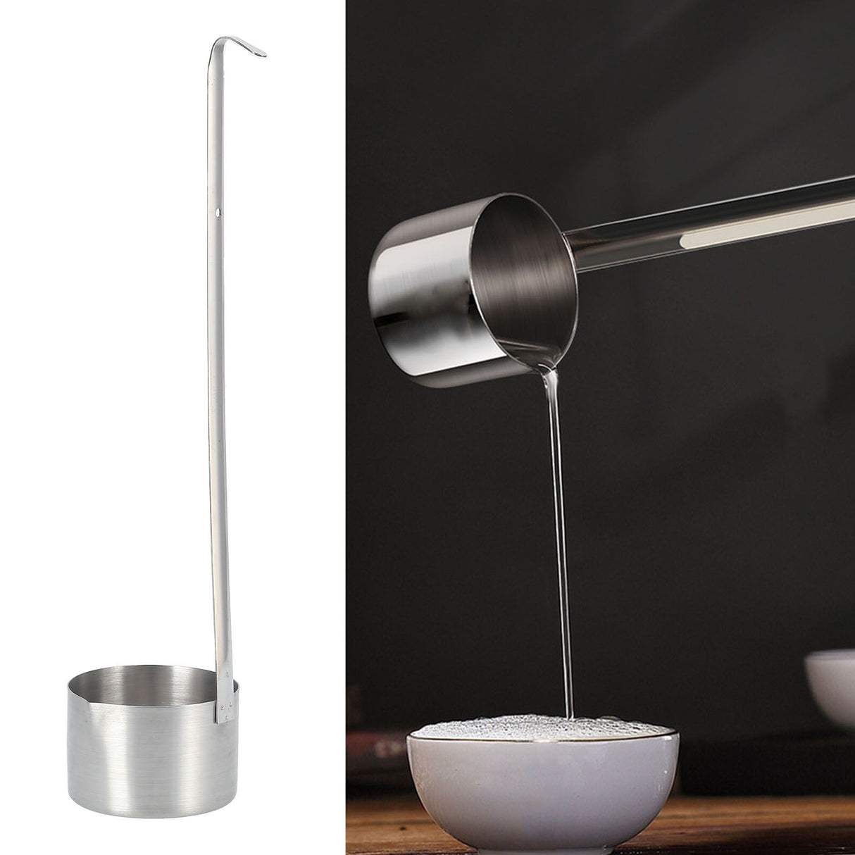 Wine Ladle Stainless Steel Spoon Wine Dipper Spoon Beer Pouring Measure Spoon for Kitchen500ML