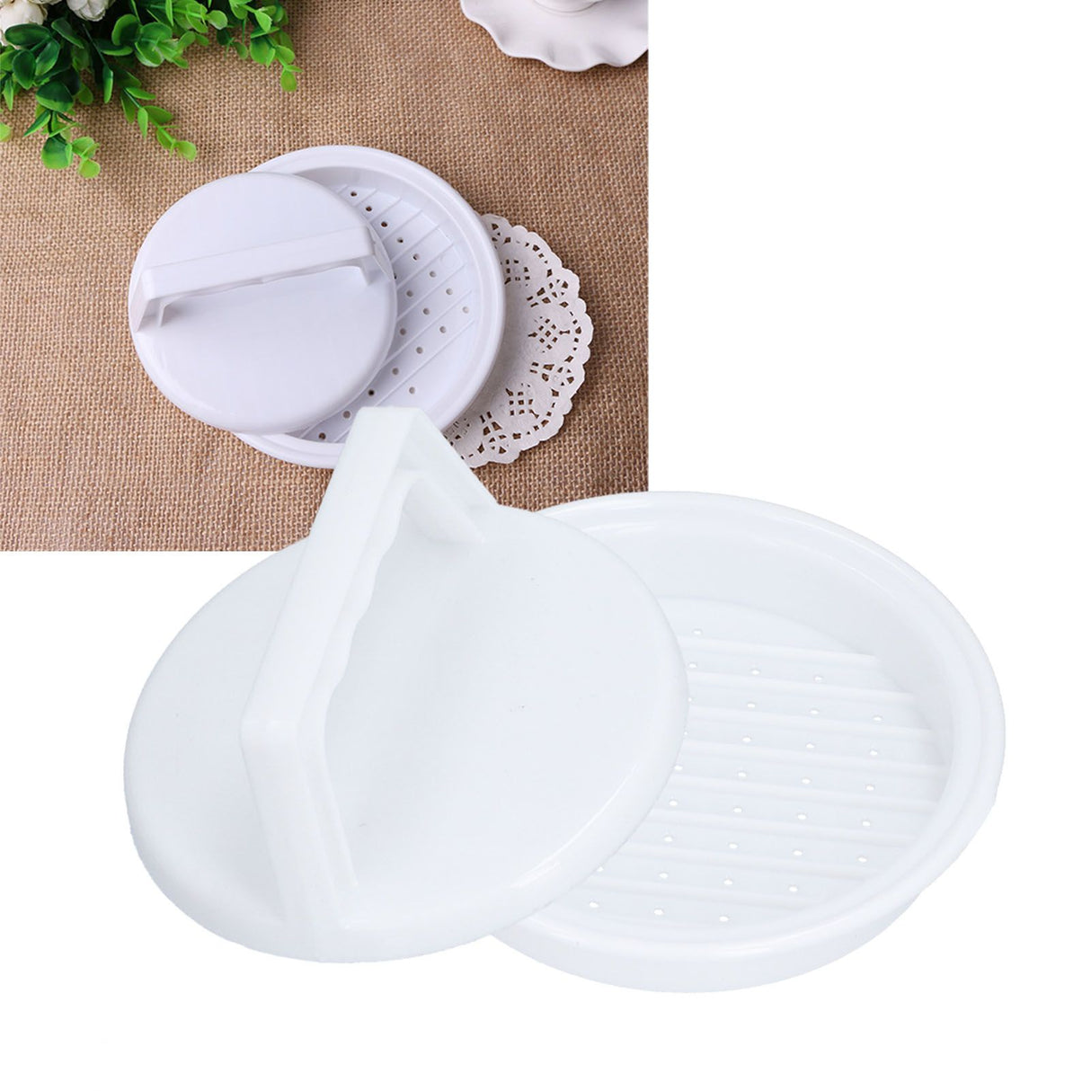 Burger Press Multifunctional Safe Nontoxic Hamburger Maker Mold Kit for Making Patties