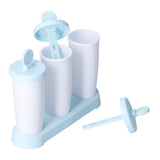 2Pcs 3 Grids Ice Cream Mold DIY Dessert Ice Cube Maker Mold for Summer Kitchen Home - Top-Down View