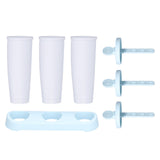 2Pcs 3 Grids Ice Cream Mold DIY Dessert Ice Cube Maker Mold for Summer Kitchen Home - Low Angle