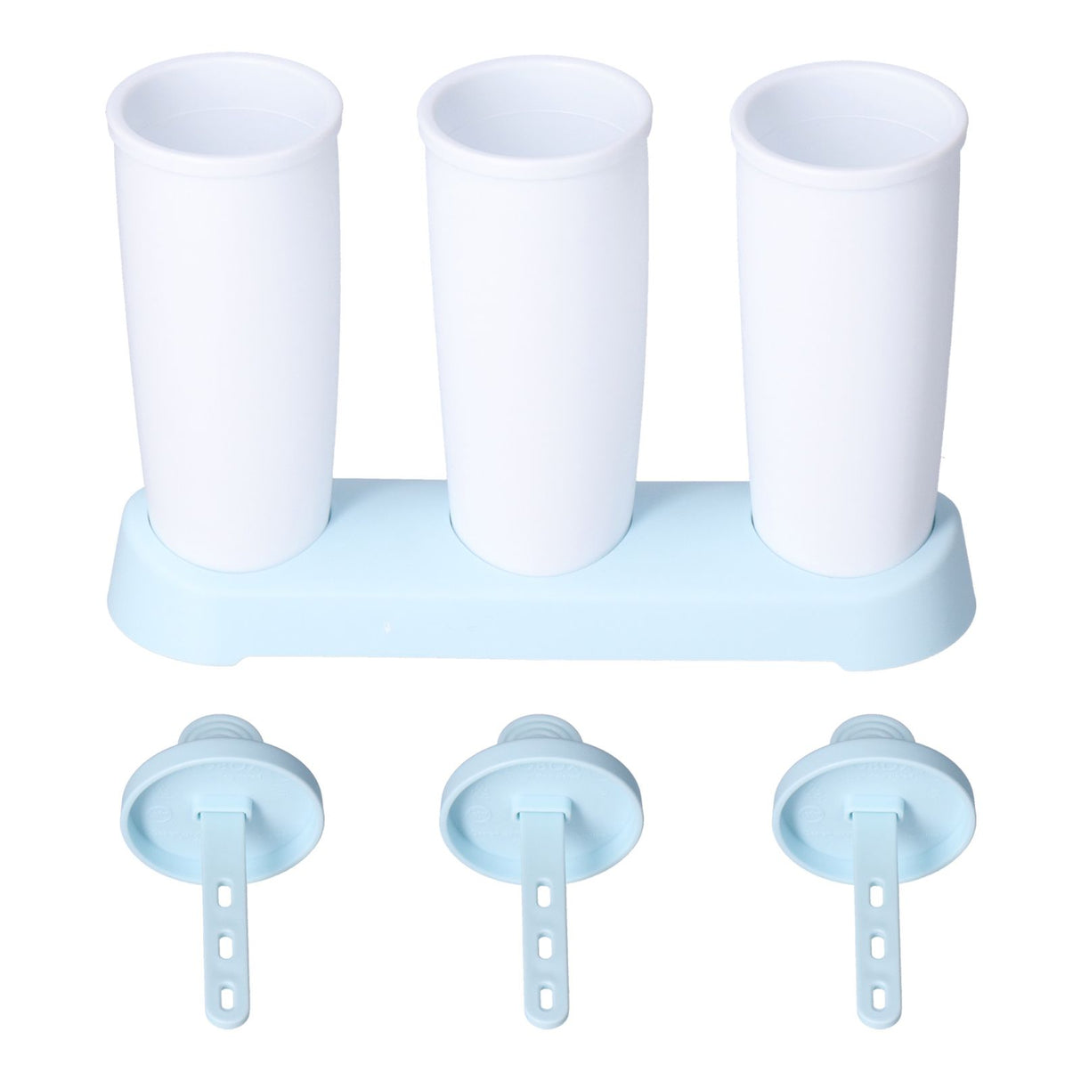 2Pcs 3 Grids Ice Cream Mold DIY Dessert Ice Cube Maker Mold for Summer Kitchen Home