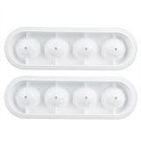 2Pcs 4 Grids Food Grade Ice Cubes Mold Whiskey Ice Ball Making Mold Tray for Home Bar