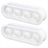 2Pcs 4 Grids Food Grade Ice Cubes Mold Whiskey Ice Ball Making Mold Tray for Home Bar - Top-Down View