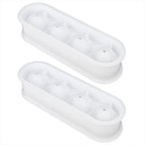 2Pcs 4 Grids Food Grade Ice Cubes Mold Whiskey Ice Ball Making Mold Tray for Home Bar