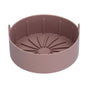 Reusable Silicone Pot Replacement Kitchen Electric Fryer Basket Tray Baking Accessory 20℃220℃(16cm Coffee )