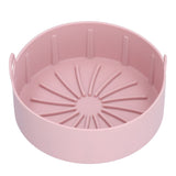 Reusable Silicone Pot Replacement Kitchen Electric Fryer Basket Tray Baking Accessory 20℃220℃(16cm Pink )