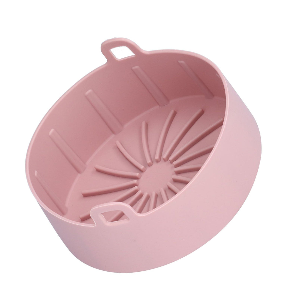 Reusable Silicone Pot Replacement Kitchen Electric Fryer Basket Tray Baking Accessory 20℃220℃(16cm Pink )