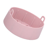Reusable Silicone Pot Replacement Kitchen Electric Fryer Basket Tray Baking Accessory 20℃220℃(16cm Pink )