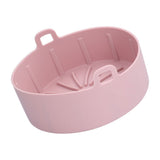 Reusable Silicone Pot Replacement Kitchen Electric Fryer Basket Tray Baking Accessory 20℃220℃(16cm Pink ) - Low Angle