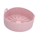 Reusable Silicone Pot Replacement Kitchen Electric Fryer Basket Tray Baking Accessory 20℃220℃(16cm Pink ) - Extra Image