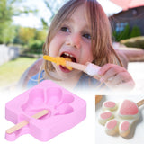 3Pcs Cute Cat Claw Design Ice Cream Mold Silicone Cake Ice Bar Making Mold for Kitchen