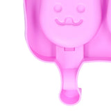 2Pcs 3 Grid Silicone Ice Cream Mold with Lid Rabbit Shaped Mold for Summer Home Kitchen - Extra Image