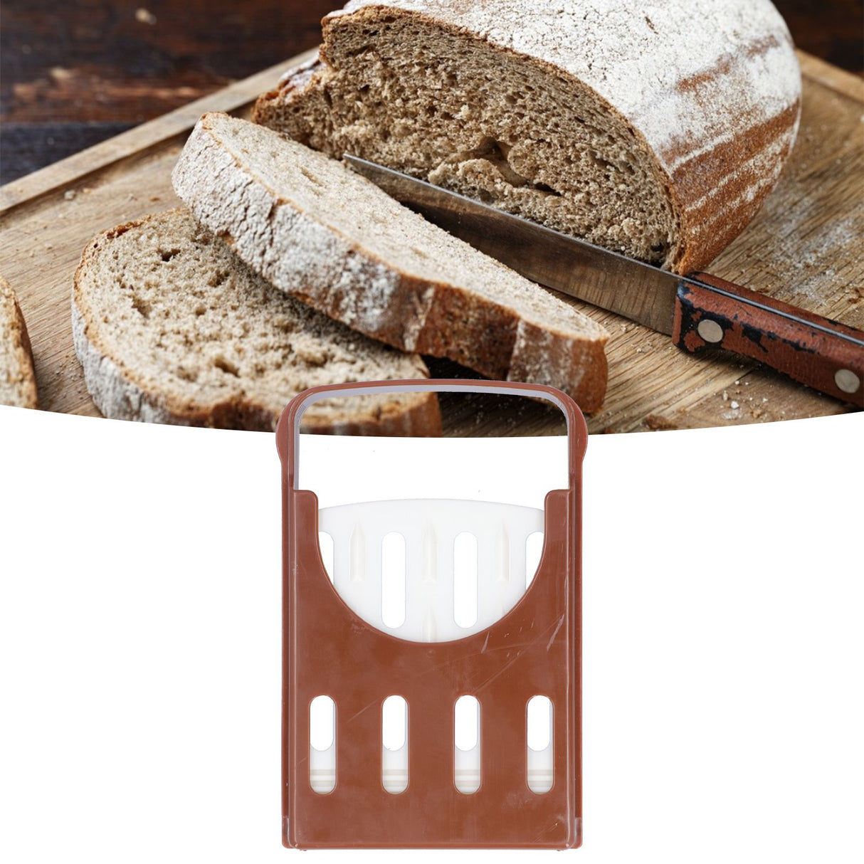 Bread Cutter ABS Foldable Adjustable Toast Slicing Cutting Machine Kitchen Accessory Coffee
