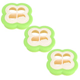 3Set Sandwich Cutter 4 Leaf Shaped Bread Mold Sushi Making Tool for Home Kitchen - Front View
