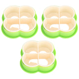 3Set Sandwich Cutter 4 Leaf Shaped Bread Mold Sushi Making Tool for Home Kitchen - Top-Down View