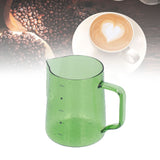 500ml Milk Frothing Pitcher Multipurpose Borosilicate Glass Milk Jug for Coffee Milk BeverageGreen