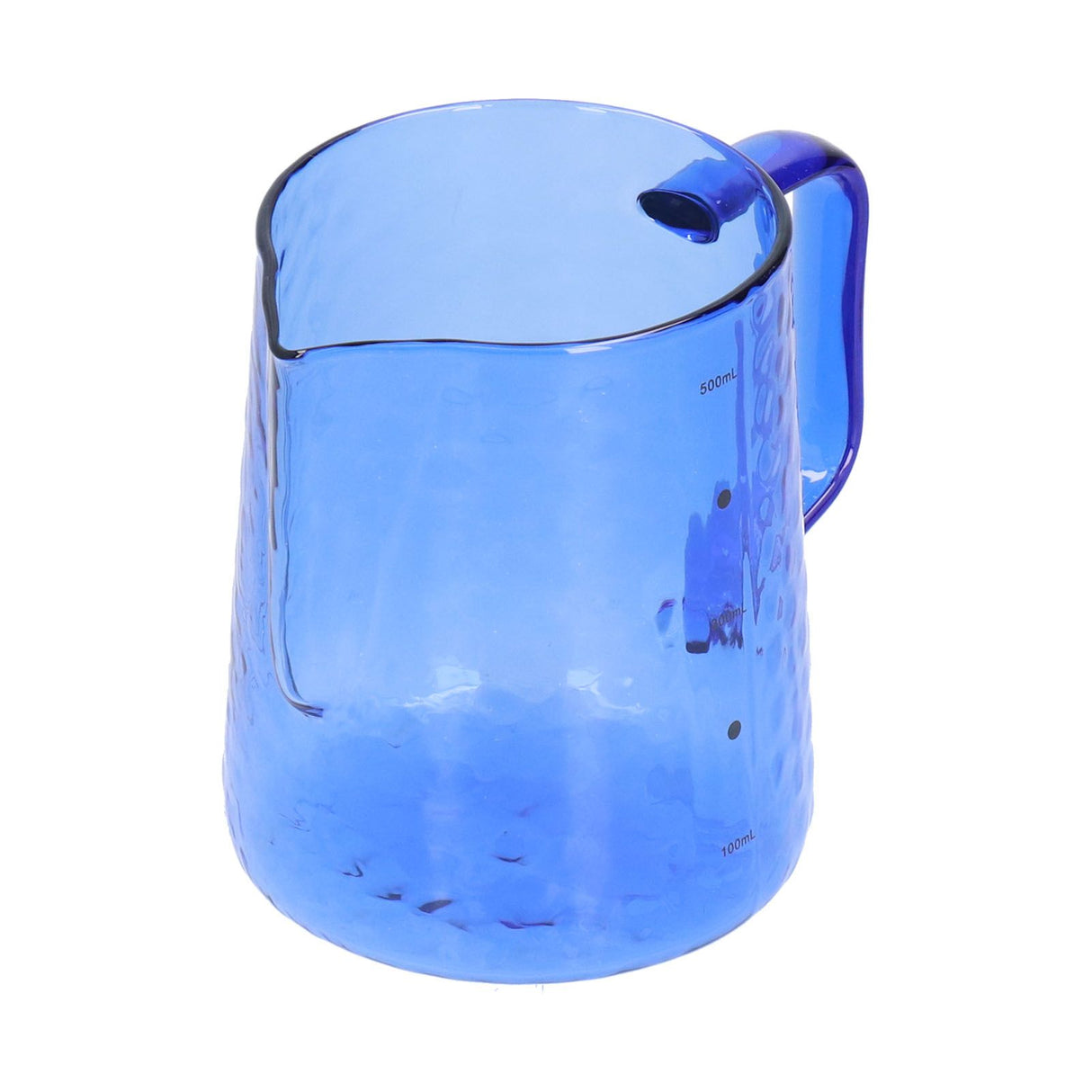500ml Milk Frothing Pitcher Multipurpose Borosilicate Glass Milk Jug for Coffee Milk BeverageBlue