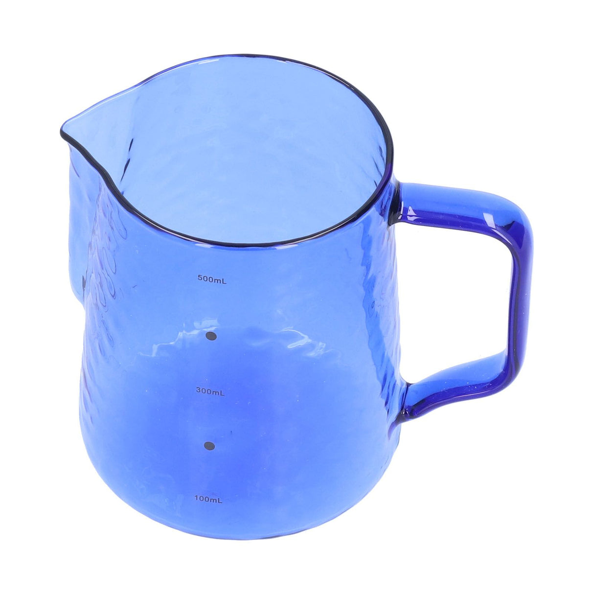 500ml Milk Frothing Pitcher Multipurpose Borosilicate Glass Milk Jug for Coffee Milk BeverageBlue