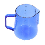 500ml Milk Frothing Pitcher Multipurpose Borosilicate Glass Milk Jug for Coffee Milk BeverageBlue - Extra Image