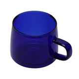 350ml Glass Coffee Cup Crystal Coffee Mug with Handle High Temperature Resistance for Home and CafeBlue - Extra Image