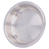 Stainless Steel Plate 304 Food Grade Material Stainless Steel Rounded Deepen Dish for Eating20cm/7.9in - Top-Down View