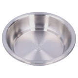 Stainless Steel Plate 304 Food Grade Material Stainless Steel Rounded Deepen Dish for Eating22cm/8.7in - Front View