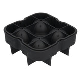 4 Grids Ice Ball Mold Reusable Food Grade Silicone Ice Ball Maker Tray Home Kitchen Utensils Black