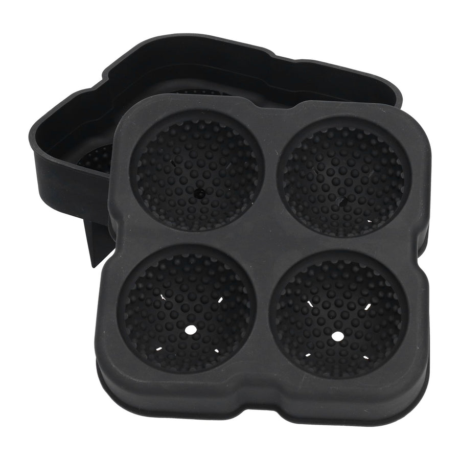 4 Grids Ice Ball Mold Reusable Food Grade Silicone Ice Ball Maker Tray Home Kitchen Utensils Black