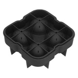 4 Grids Ice Ball Mold Reusable Food Grade Silicone Ice Ball Maker Tray Home Kitchen Utensils Black