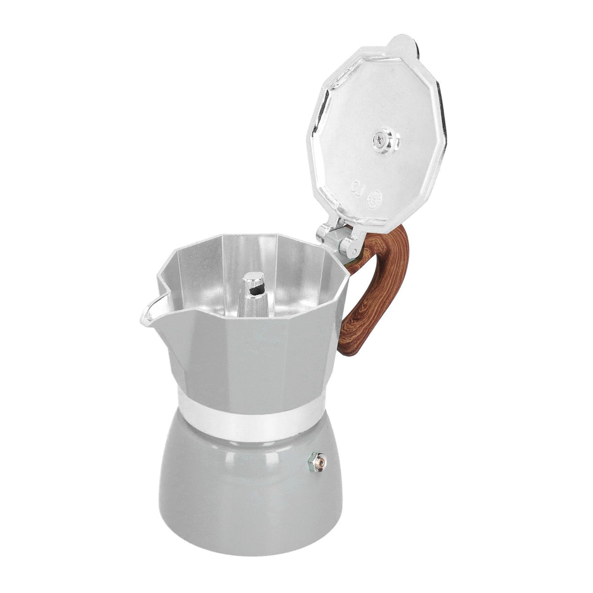 150ML Practical Aluminum Coffee Maker Octagonal Moka Coffee Pot for Home Office Kitchen ApplianceSilver