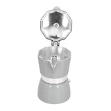 150ML Practical Aluminum Coffee Maker Octagonal Moka Coffee Pot for Home Office Kitchen ApplianceSilver