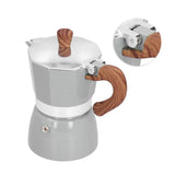 150ML Practical Aluminum Coffee Maker Octagonal Moka Coffee Pot for Home Office Kitchen ApplianceSilver - Close-Up Angle