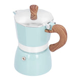 150ML Practical Aluminum Coffee Maker Octagonal Moka Coffee Pot for Home Office Kitchen ApplianceLake Blue - Top-Down View