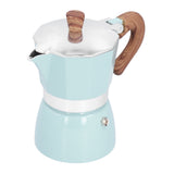 150ML Practical Aluminum Coffee Maker Octagonal Moka Coffee Pot for Home Office Kitchen ApplianceLake Blue