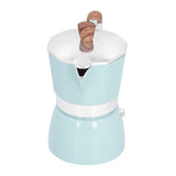 150ML Practical Aluminum Coffee Maker Octagonal Moka Coffee Pot for Home Office Kitchen ApplianceLake Blue