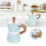 150ML Practical Aluminum Coffee Maker Octagonal Moka Coffee Pot for Home Office Kitchen ApplianceLake Blue - Extra Image