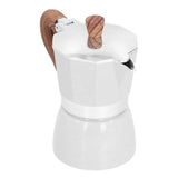 150ML Practical Aluminum Coffee Maker Octagonal Moka Coffee Pot for Home Office Kitchen ApplianceMilky White