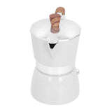 150ML Practical Aluminum Coffee Maker Octagonal Moka Coffee Pot for Home Office Kitchen ApplianceMilky White