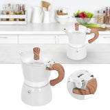 150ML Practical Aluminum Coffee Maker Octagonal Moka Coffee Pot for Home Office Kitchen ApplianceMilky White - Extra Image