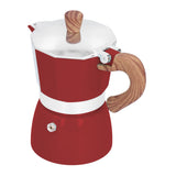 150ML Practical Aluminum Coffee Maker Octagonal Moka Coffee Pot for Home Office Kitchen ApplianceRed