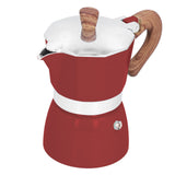 150ML Practical Aluminum Coffee Maker Octagonal Moka Coffee Pot for Home Office Kitchen ApplianceRed