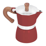 150ML Practical Aluminum Coffee Maker Octagonal Moka Coffee Pot for Home Office Kitchen ApplianceRed