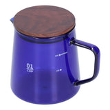 Tea Cup Borosilicate Glass 300ml 11.9oz Heat Resistant Household Coffee Mug Water Container with LidBlue